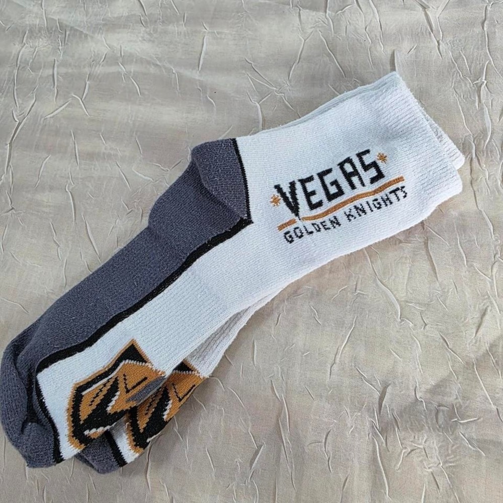 Vegas Golden Knights NHL Crew Socks Hockey Fanβ Streetwear Mens 7.5